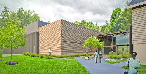This artists rendering shows what an expanded Highlands Performing Arts Center may look like once the project is complete.