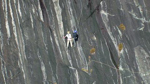 A Knoxville, Tennessee, man found himself in a precarious situation on a Rock Mountain ledge on Nov. 4. First responders from the Glenville-Cashiers Rescue Squad were able to reach the man and get him back to solid ground.