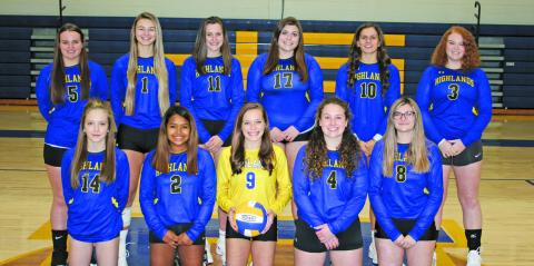 The 2020 Highlands School varsity volleyball team opened its season on Wednesday night.