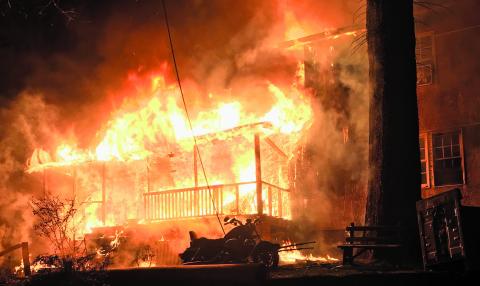 Despite the best efforts of multiple fire departments from two states, fire claimed a residence at 2797 Clear Creek Road in Highlands on Nov. 17. 
