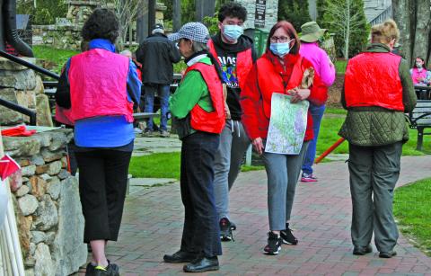 The annual Plateau Pickup litter sweep sponsored by the Highlands Chamber of Commerce and Visitors Center got underway at Kelsey-Hutchinson Founders Park on Saturday. Volunteers collected litter all around town and along US 64, NC 28 and NC 106.