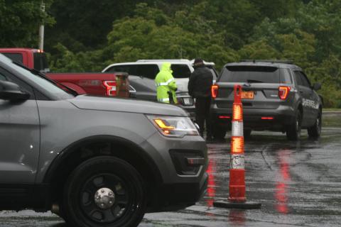 Photo by Ryan Hanchett Detectives at the scene at HCH, Tuesday morning. 