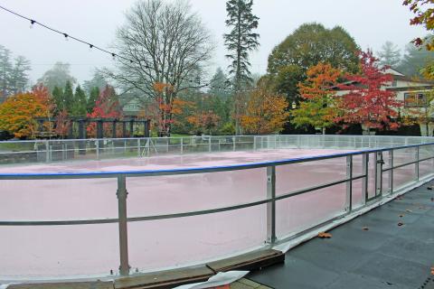 Photo by Christopher Smith/Staff The estimated opening of the rink is Nov. 18, according to Highlands Recreation Department director Lester Norris. 