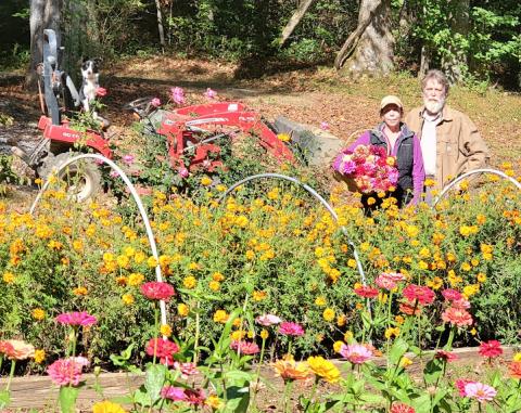 Daniel and Lori Cabe have owned The Flower Company in Otto since 1997. 