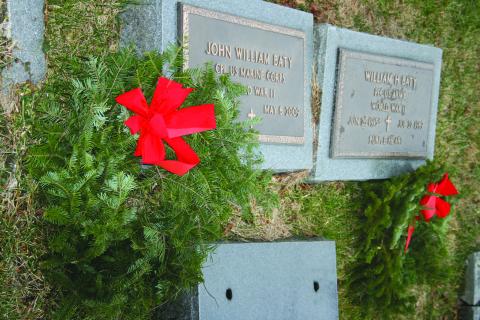 Wreaths placed at the 2019 Wreaths Across America