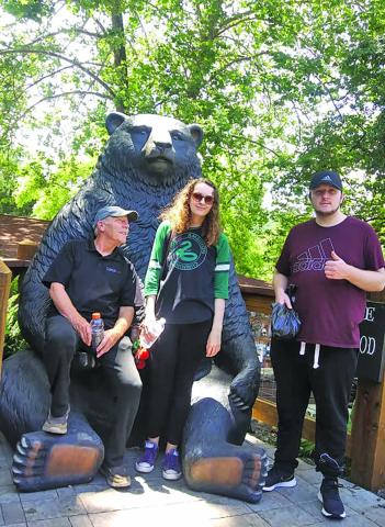 Submitted Photo Brooke Bird pictured with Bruce and Brando Bird. Brooke was pinned in her car for 45 minutes earlier this February and had to spend 10 days in the hospital. 