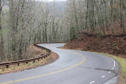 Photo by Christopher Lugo/Staff A stretch of road on the Cullasaja Gorge. 