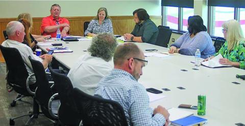 Photo by Will Woolever/The Franklin Press Representatives from agencies throughout the county participate at the Mental Health Task Force meeting.