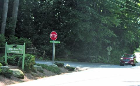 A problematic intersection at Cashiers Road and Little Bear Pen Road continues to be a topic of discussion for the Highlands Board of Commissioners.