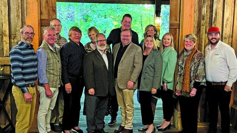 The 2023 Leadership Highlands graduating class. Back row: Daryl Griswold, Carol Taylor, Chris Duffy, Margaret Shutze. Front row: Tim Dearth, Jerry Wilson, James Spencer, Keith Gilbert, Josh Bryson, Johanna Fein, Michelle Davis, Jane Jerry, and William Beck.
