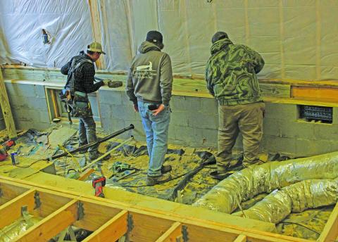Workers continue remodeling operations at the Fishes & Loaves food pantry building in Cashiers. Area food pantries are reporting increased need in 2024.