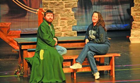 Educational Theatre co-artistic director Erik Bishop (left) and acting coach Lee Trevathan are ready for the several shows of “Oliver!” at the PAC.