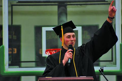Blue Ridge senior Ethan Henson addressed the crowd at graduation.