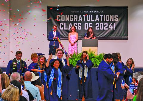 Summit Charter School graduated 15 seniors on Saturday, May 18.