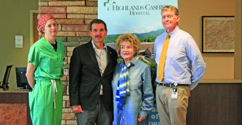Louise Royal had a knee replacement in February, the first surgery since 2013 at Highlands Cashiers Hospital. Royal came back to the hospital last week to show off her progress and thank the staff for their work on her new knee.