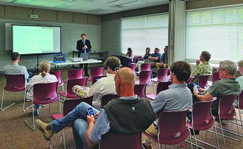 CodeWright founder Chad Meadows continued his effort to lead stakeholders through proposed development requirements during a recodification meeting in Cashiers on May 30. Meadows said he is hopeful the changes may be adopted by August.