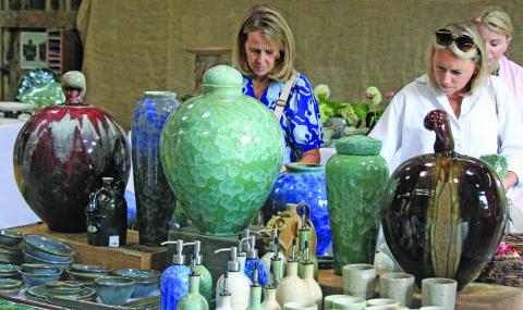 Photos by Ryan Hanchett/Staff Local potters showcased their wears during the annual “Show and Sale” at The Bascom on Friday and Saturday.