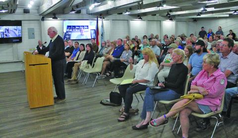 A capacity crowd filled the Highlands Community Building to debate the possibility of amortizing short term rentals in R1 and R2 residential zones.