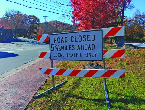 A large void under the surface of NC106 created by Hurricane Helene has led to the road being closed to vehicle traffic near the Blue Valley Overlook. The road normally serves as Highlands’ primary commercial route.