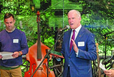 Brian Crook of Old Edwards Hospitality accepted the Robert B. Dupree Award for Outstanding Community Service on behalf of Art and Angela Williams.
