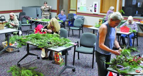 Participants in the “Wildcraft Wreath Workshop” at Albert Carlton Cashiers Library got a lesson in decorating using renewable resources.