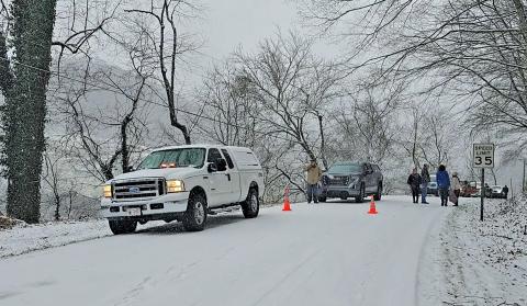 Traffic was halted on many of the area’s roadways on Friday afternoon and evening as heavy snow blanketed Highlands and Cashiers, causing multiple vehicle accidents.