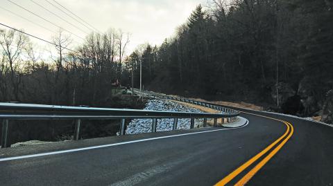 The NC Department of Transportation reopened NC106 on Dec. 24 following nine weeks of work by local contractors.