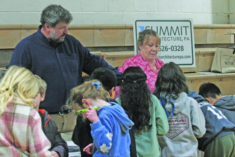 Jeff Weller of Summit Architecture discussed his profession with Highlands School students during career day.