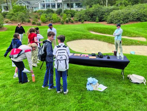 Sixth grade students from Summit Charter School were led through a series of science, technology, engineering and math lessons while on a field trip to Wade Hampton Golf Club this week.