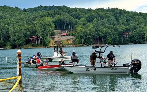 Search and rescue crews recovered the body of a swimmer on Monday evening at Lake Glenville  |  Photo by Glenville-Cashiers Rescue Squad