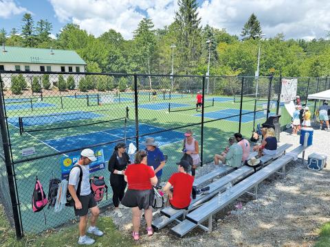 This year’s pickleball tournament saw a record turnout of players.