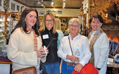 Cristi Riley, Jamie Creola, Lisa Daily, and Colleen Kerrigan participate in the Highlands Chamber of Commerce’s Empower Hour at Silver Eagle Gallery  |  Photo by Highlands Chamber of Commerce
