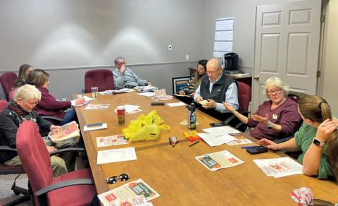 Members of a quarter-cent sales tax planning team meet to discuss strategy for promoting the 2026 ballot initiative to residents.