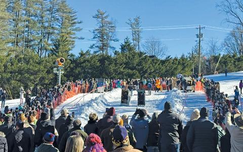 The 19th Annual Great Outhouse Races attracted thousands to Sapphire Valley Resort to witness neck-and-neck racing in borderline freezing temperatures.