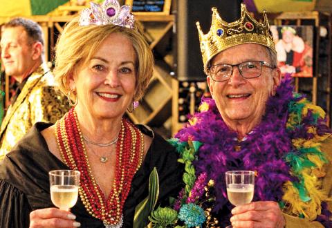Mary Adair Trumbley and Dr. John Baumrucker were named 2026 Mardi Gras King and Queen at R.E.A.C.H.’s Mardi Gras fundraiser on Feb. 17.