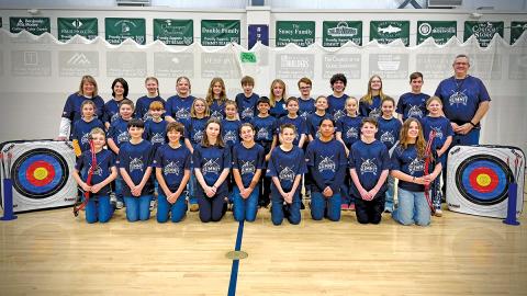 The 2025-26 Summit archers will compete in the NC Bullseye Tournament on Feb. 13.  |  Photo courtesy of Summit Charter School