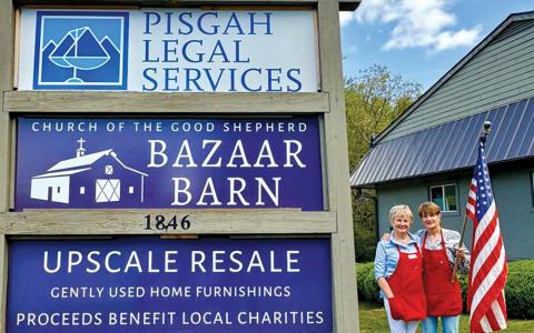 Volunteers Janet Howell and Ruth Russ help operate the Bazaar Barn on May 22, 2025.  |  Photo by COGS Bazaar Barn