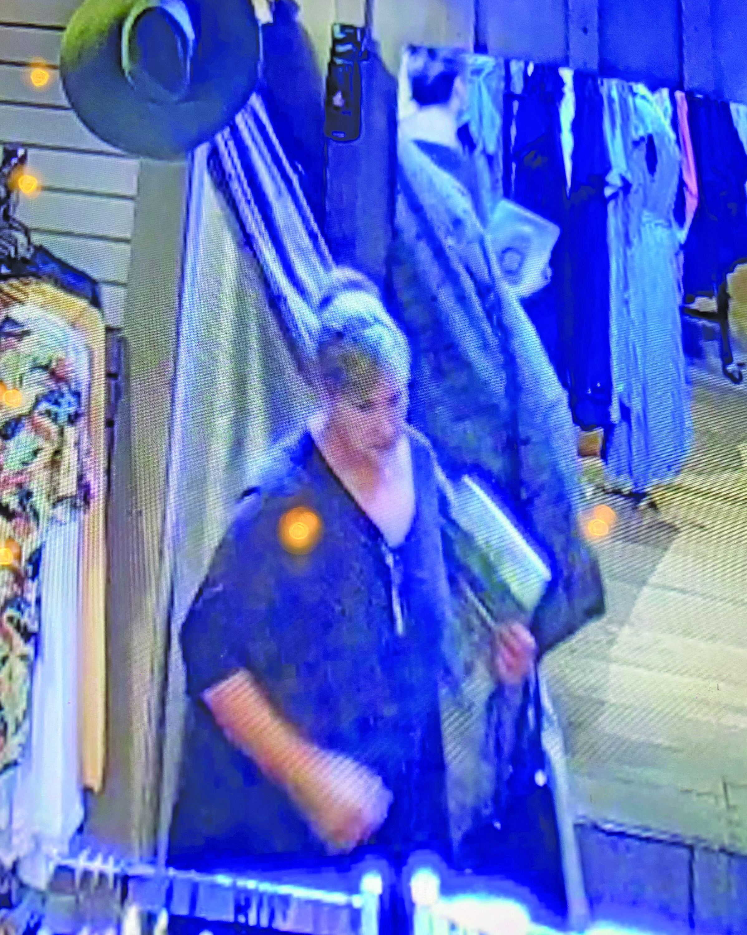 Submitted Photo The alleged shoplifter is a Caucasian woman thought to be between the ages of 45 and 55 years old.