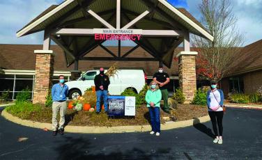 Officers from the Macon County Sheriff’s Office and Highlands Police Department joined Highlands-Cashiers Hospital staff for a drug take back day in October.