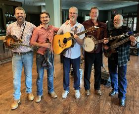 The band members of Silly Ridge Roundup are David Goodrow, lead vocalist, rhythm guitar and percussion, Knight Martorell, banjo, harmony vocals, and harmonica, Mario Renes, bass guitar, Greg Fleming, mandolin and vocals and Lane Holcomb, fiddle.