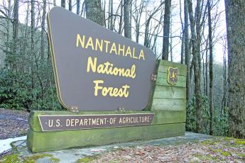 Photo by Christopher Lugo/Staff The  Nantahala National Forest sign coming into Highlands from Scaly Mountain. 