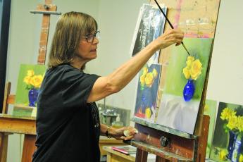 Award winning artist Pat Fiorello spent three days teaching the intricacies of oil painting at The Bascom in Highlands from Aug. 10-12.