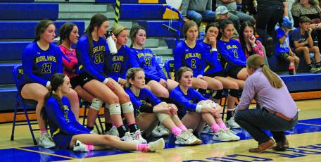 Highlands volleyball team dropped Blue Ridge in straight sets during “Senior Night” on Thursday.