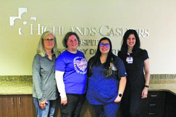 Highlands-Cashier Hospital is recognizing nurses, including Tracy Jernigan, Stephanie Mallonee, Kimberly Townsend, and Diana Shane, for all of their hard work in making patients lives better. Not pictured is Sarah Pennington.