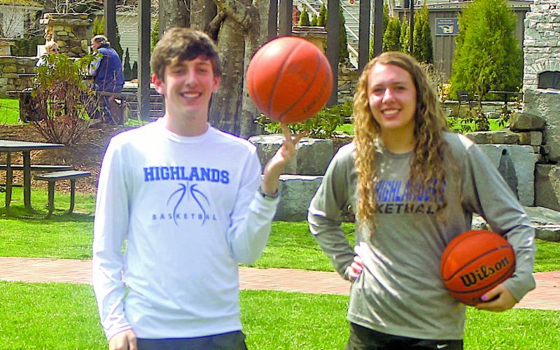 Highlands siblings Reid and Jordan Carrier lit up the twine for the Highlanders basketball teams this season.