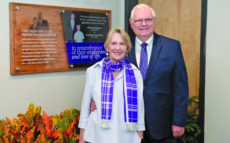 The WCU Honors College has been named for Jack and Judy Brinson, of Highlands.