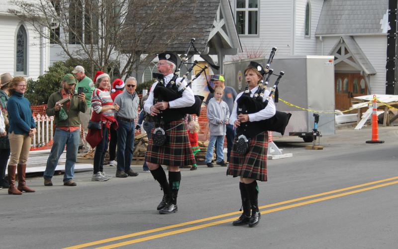 Photo by Christopher Lugo/Staff Bagpipe players marched in the parade. 