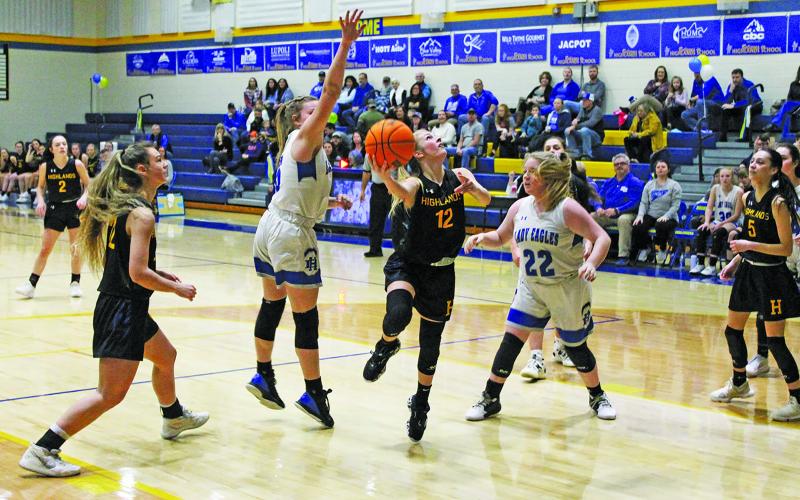 Photo by Christopher Lugo HHS senior Hayley Borino reached a milestone in her basketball career Tuesday night, 1,000 points. 
