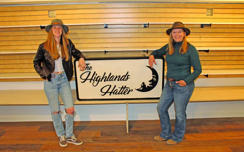 Photo by Christopher Lugo/Staff Aubrey Agnew and Kim Rogoski at the new Highlands Hatter store on N. 4th Street in Highlands. 