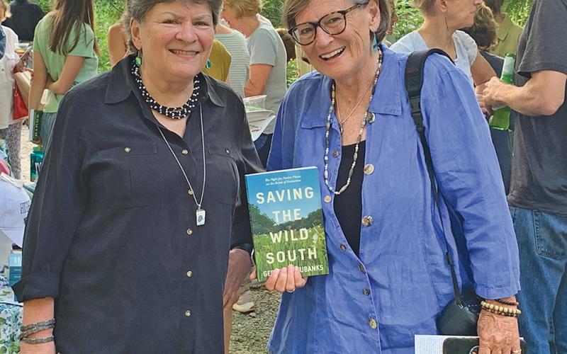 Georgann Eubanks, author (left) and Donna Campbell, photographer following a recent Zahner Lecture.